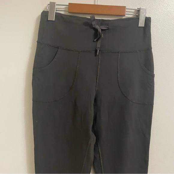 lululemon athletica women's green drawstring waist leggings joggers size 8 - Picture 2 of 10